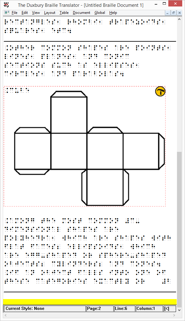 Image inserted in Duxbury Braille Translator