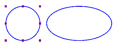 Circle and ellipse