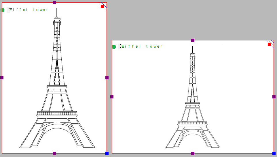 Size comparison of portrait versus landscape designs