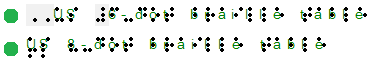 Comparison between 6-dot and 8-dot braille