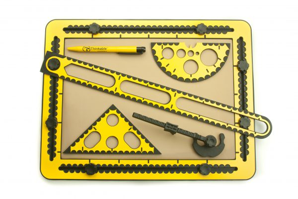 TactiPad GraphGrid with drawing accessories and elastics