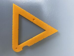  Photo: The six centimetre equal sided triangle of the set