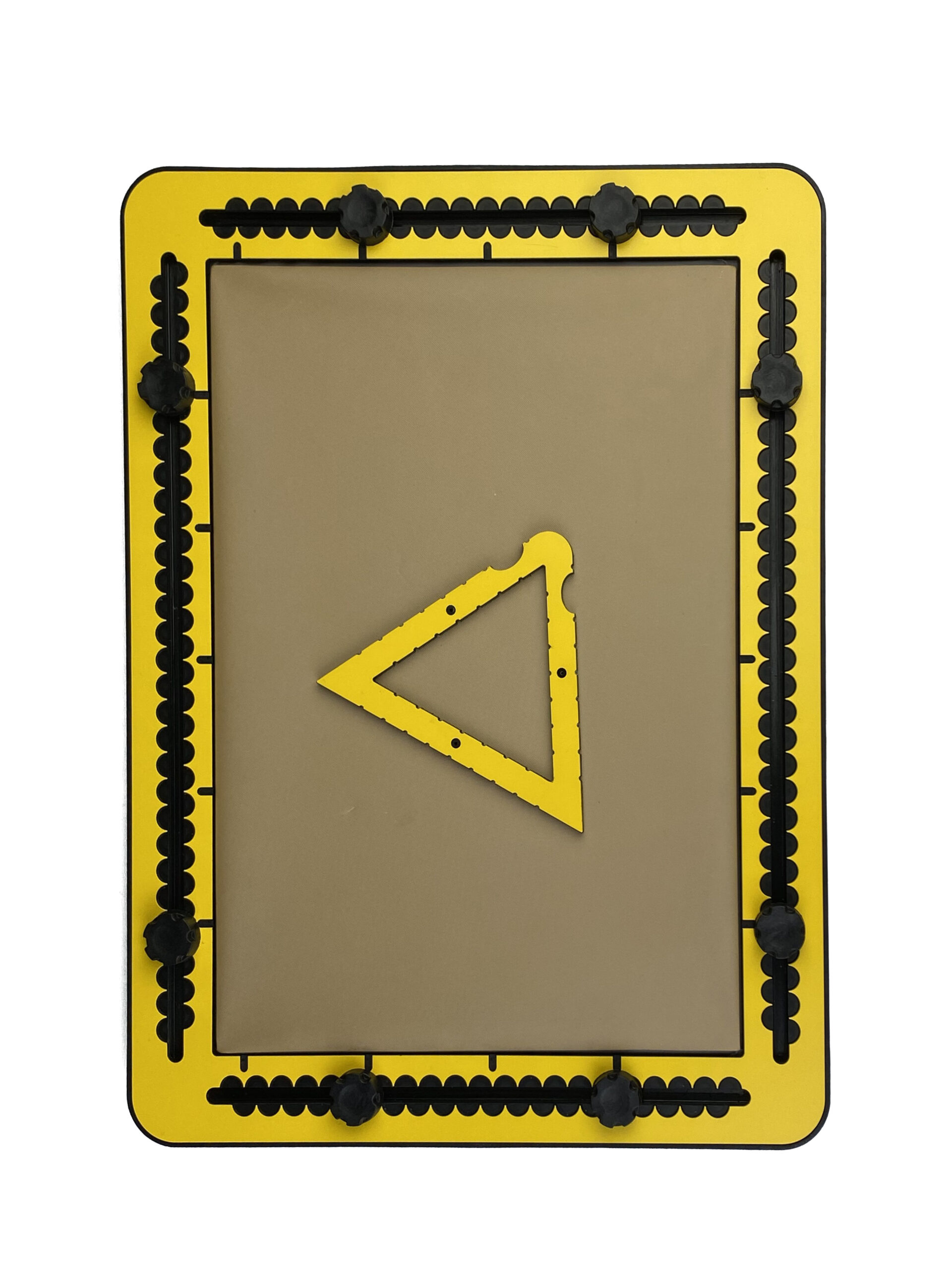 Photo of the Triangle Template on the TactiPad