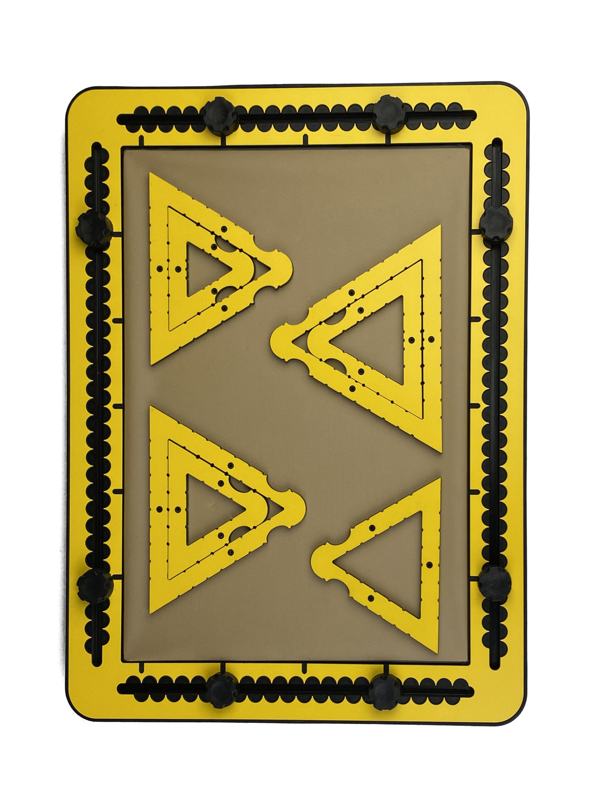 Photo of multiple Triangle Templates on the TactiPad