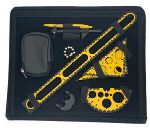 Photo: The carrying bag opened, showing all the parts