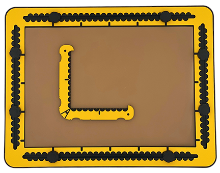 Rectangle hook tool on the TactiPad.